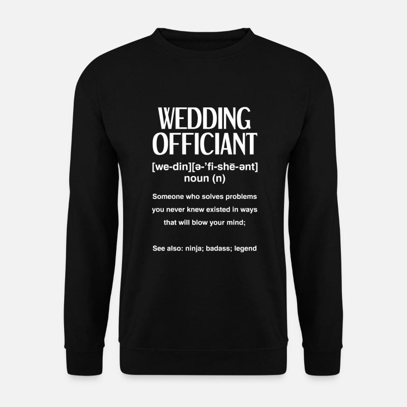 Standesbeamter Standesbeamtin Hochzeit - Unisex Pullover - Schwarz