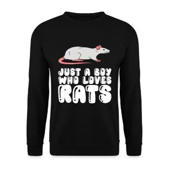 Nur Ein Junge, Der Ratten Liebt - Unisex Pullover - Schwarz - Vorne - Alina (178cm) & Michal (187cm)