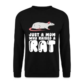 Nur Eine Mutter, Die Eine Ratte Aufgezogen Hat - Unisex Pullover - Schwarz - Vorne - Alina (178cm) & Michal (187cm)