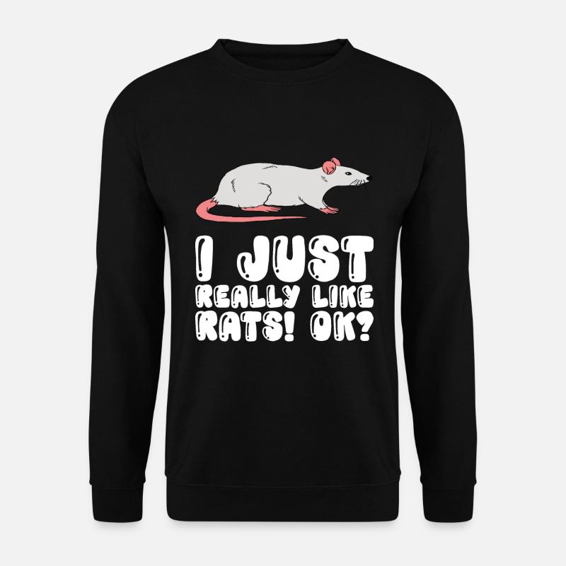 J’aime beaucoup les rats - Sweat-shirt Unisexe - noir