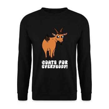 Des chèvres pour tous - Sweat-shirt Unisexe - noir - Devant - Alina (178cm) & Michal (187cm)