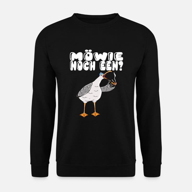 Möwe Möwie Noch Een Norddeutschland Möwen - Unisex Pullover - Schwarz