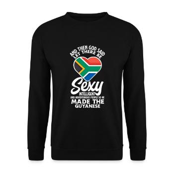 Funny Gift To Guyanese Heritage - Unisex Sweatshirt - black - Front - Alina (178cm) & Michal (187cm)