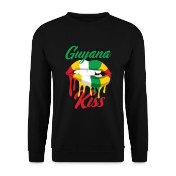 Guyana Guyana Baiser Drôle Cadeau Guyanais - Sweat-shirt Unisexe - noir - Devant - Alina (178cm) & Michal (187cm)
