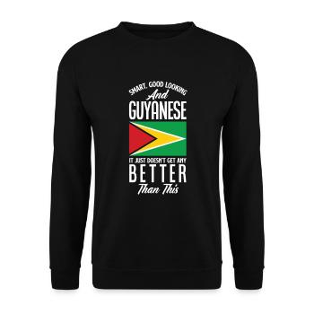 Smart Good Looking And Guyanese - Unisex Sweatshirt - black - Front - Alina (178cm) & Michal (187cm)