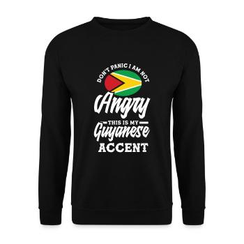 Funny Gift To Guyanese Heritage - Unisex Sweatshirt - black - Front - Alina (178cm) & Michal (187cm)