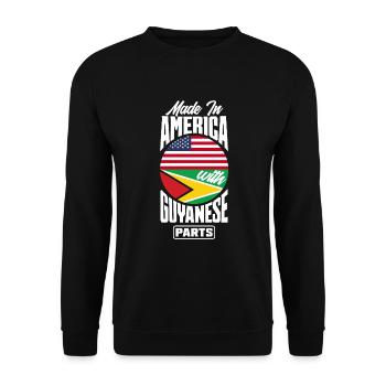 Made in America with parts from Guyana - Unisex Sweatshirt - black - Front - Alina (178cm) & Michal (187cm)