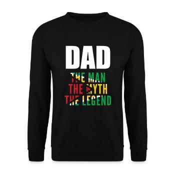 Guyanese Dad Guyana - Unisex Pullover - Schwarz - Vorne - Alina (178cm) & Michal (187cm)