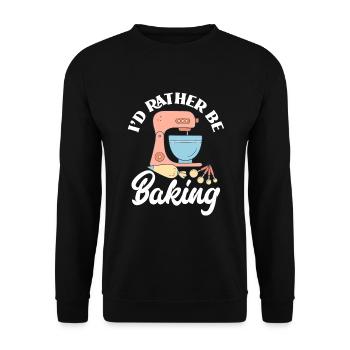 Lustiges Hobby Bäcker Geschenk - Unisex Pullover - Schwarz - Vorne - Alina (178cm) & Michal (187cm)
