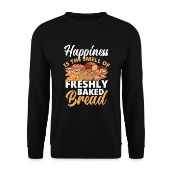 Lustiges Hobby Bäcker Geschenk - Unisex Pullover - Schwarz - Vorne - Alina (178cm) & Michal (187cm)