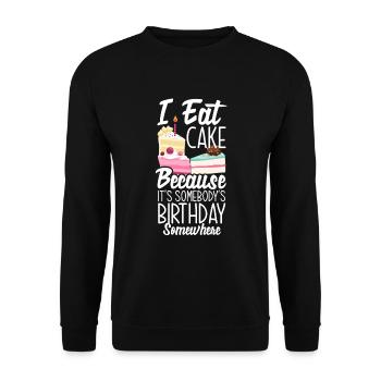 Lustiges Hobby Bäcker Geschenk - Unisex Pullover - Schwarz - Vorne - Alina (178cm) & Michal (187cm)