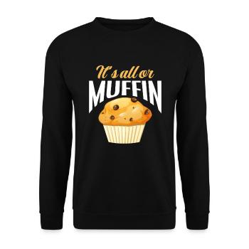 Lustiges Hobby Bäcker Geschenk - Unisex Pullover - Schwarz - Vorne - Alina (178cm) & Michal (187cm)