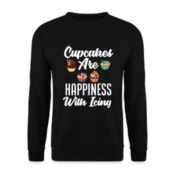 Lustiges Hobby Bäcker Geschenk - Unisex Pullover - Schwarz - Vorne - Alina (178cm) & Michal (187cm)