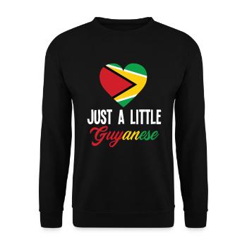 Just A Bit of Guyanese Guyana - Unisex Sweatshirt - black - Front - Alina (178cm) & Michal (187cm)