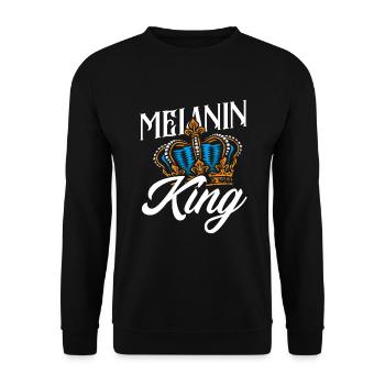 Melanin African American African American Woman - Unisex Sweatshirt - black - Front - Alina (178cm) & Michal (187cm)