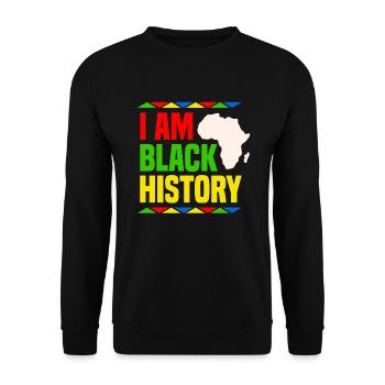 Melanin African American African American Woman - Unisex Sweatshirt - black - Front - Alina (178cm) & Michal (187cm)