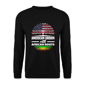 Melanin African American African American Woman - Unisex Sweatshirt - black - Front - Alina (178cm) & Michal (187cm)
