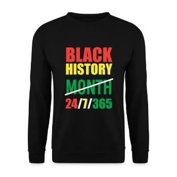 Melanin African American African American Woman - Unisex Sweatshirt - black - Front - Alina (178cm) & Michal (187cm)