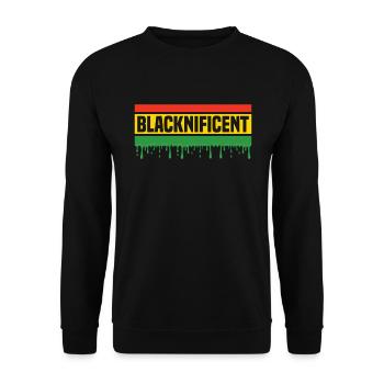 Melanin African American African American Woman - Unisex Sweatshirt - black - Front - Alina (178cm) & Michal (187cm)