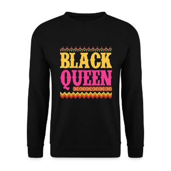 Melanin African American African American Woman - Unisex Sweatshirt - black - Front - Alina (178cm) & Michal (187cm)