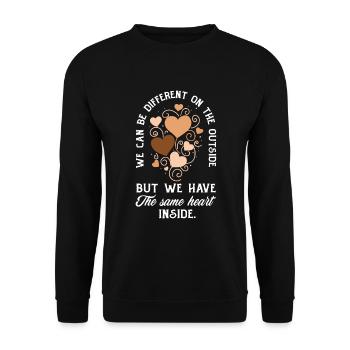 Melanin African American African American Woman - Unisex Sweatshirt - black - Front - Alina (178cm) & Michal (187cm)