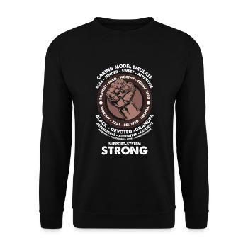 Melanin African American African American Woman - Unisex Sweatshirt - black - Front - Alina (178cm) & Michal (187cm)