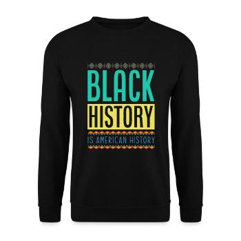 Melanin African American African American Woman - Unisex Sweatshirt - black - Front - Alina (178cm) & Michal (187cm)