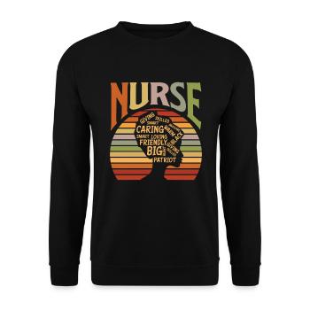 Melanin African American African American Woman - Unisex Sweatshirt - black - Front - Alina (178cm) & Michal (187cm)
