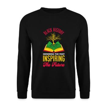 Melanin African American African American Woman - Unisex Sweatshirt - black - Front - Alina (178cm) & Michal (187cm)