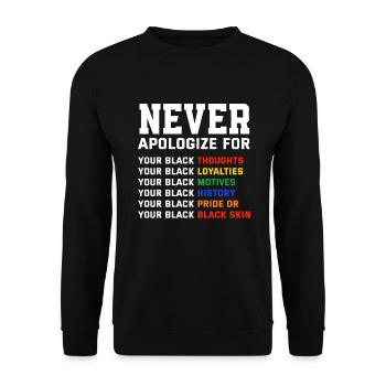Melanin African American African American Woman - Unisex Sweatshirt - black - Front - Alina (178cm) & Michal (187cm)