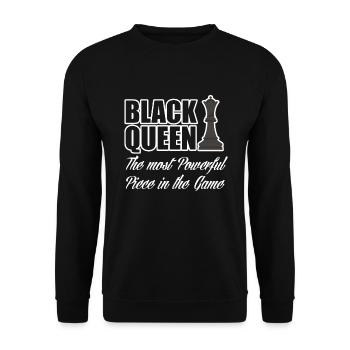 Melanin African American African American Woman - Unisex Sweatshirt - black - Front - Alina (178cm) & Michal (187cm)