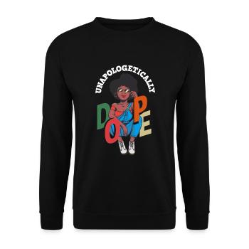 Melanin African American African American Woman - Unisex Sweatshirt - black - Front - Alina (178cm) & Michal (187cm)
