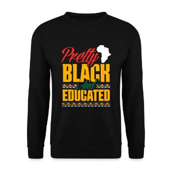Melanin African American African American Woman - Unisex Sweatshirt - black - Front - Alina (178cm) & Michal (187cm)