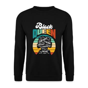 Melanin African American African American Woman - Unisex Sweatshirt - black - Front - Alina (178cm) & Michal (187cm)