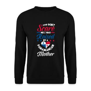Lustiges Panama Panamaer Panamaerin Geschenk - Unisex Pullover - Schwarz - Vorne - Alina (178cm) & Michal (187cm)