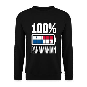 Lustiges Panama Panamaer Panamaerin Geschenk - Unisex Pullover - Schwarz - Vorne - Alina (178cm) & Michal (187cm)