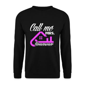 Homeowner Home Purchase Gift - Unisex Sweatshirt - black - Front - Alina (178cm) & Michal (187cm)