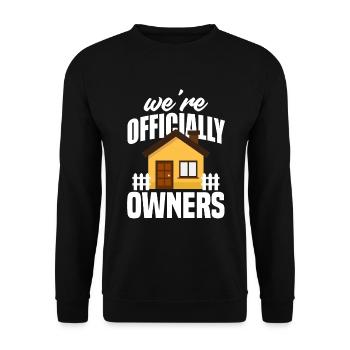 Homeowner Home Purchase Gift - Unisex Sweatshirt - black - Front - Alina (178cm) & Michal (187cm)