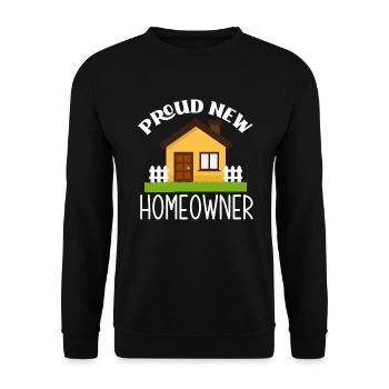 Homeowner Home Purchase Gift - Unisex Sweatshirt - black - Front - Alina (178cm) & Michal (187cm)