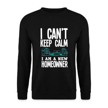 Homeowner Home Purchase Gift - Unisex Sweatshirt - black - Front - Alina (178cm) & Michal (187cm)
