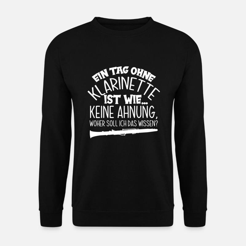 Lustiges Klarinette Klarinettist Geschenk - Unisex Pullover - Schwarz