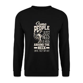 Jiu Jitsu Jiu Jitsu Jiu Jitsu - Unisex Pullover - Schwarz - Vorne - Alina (178cm) & Michal (187cm)