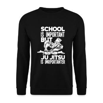 Jiu Jitsu Jiu Jitsu Jiu Jitsu - Unisex Pullover - Schwarz - Vorne - Alina (178cm) & Michal (187cm)