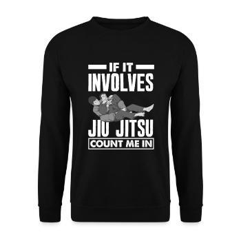 Jiu Jitsu Jiu Jitsu Jiu Jitsu - Unisex Pullover - Schwarz - Vorne - Alina (178cm) & Michal (187cm)