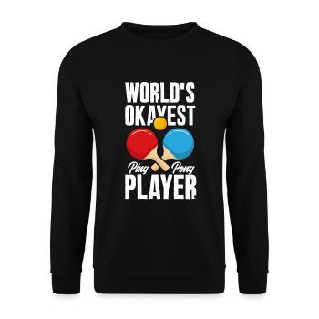 Fun Table Tennis Gift - Unisex Sweatshirt - black - Front - Alina (178cm) & Michal (187cm)