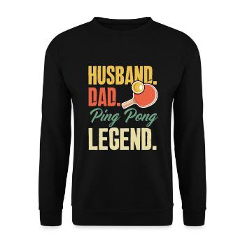 Fun Table Tennis Gift - Unisex Sweatshirt - black - Front - Alina (178cm) & Michal (187cm)