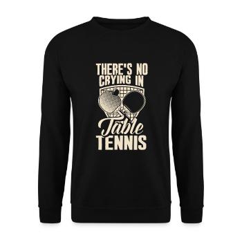 Fun Table Tennis Gift - Unisex Sweatshirt - black - Front - Alina (178cm) & Michal (187cm)