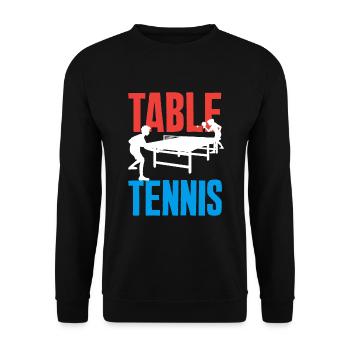 Fun Table Tennis Gift - Unisex Sweatshirt - black - Front - Alina (178cm) & Michal (187cm)