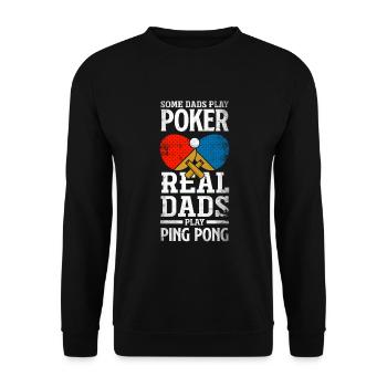 Fun Table Tennis Gift - Unisex Sweatshirt - black - Front - Alina (178cm) & Michal (187cm)