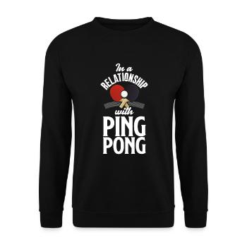 Fun Table Tennis Gift - Unisex Sweatshirt - black - Front - Alina (178cm) & Michal (187cm)